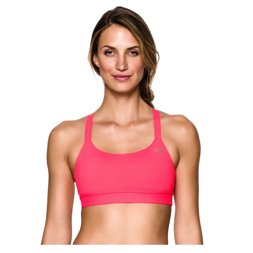 Under Armour Women's Armour® Eclipse Mid Sports Bra #1242338 Pink Shock Size MD